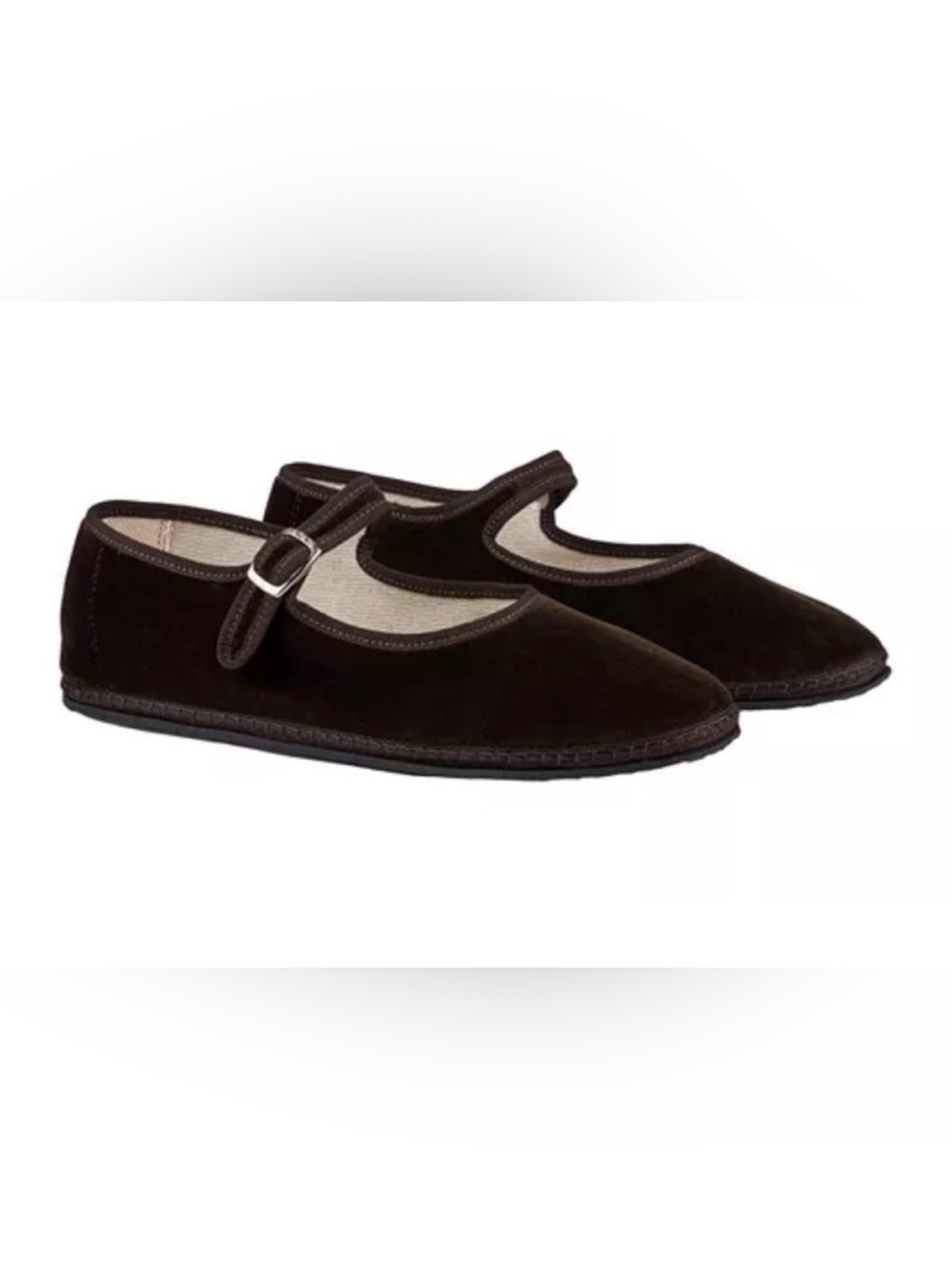 Vibi Venezia brown velvet Mary Jane flats - Picture 7 of 11